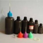 wholesale black plastic bottle for e liquid flavor with needle cap 10ml,30ml,50ml