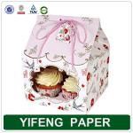 wholesales custom cheap clear recycled kraft single mini cardboard paper packaging cupcake boxes 01034