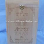 wooden gift box for wine or beer bottles KHJ4779