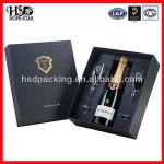 Wooden Paper Wine Box with Two Glassesinformation HSD-H3873