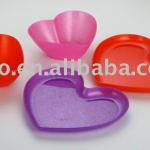 YBP1032 heart shape plastic tray with mulit-color YBP-1032