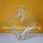 ZB1053 new design heart shape glass perfume bottle 90ml ZB1053