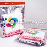 zipper pastic packing cloth bag with clear window CQ-G01